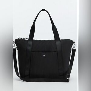 Fabletics Black Duffel Bag The Everyday tote Nylon Gym bag shoulder or crossbody
